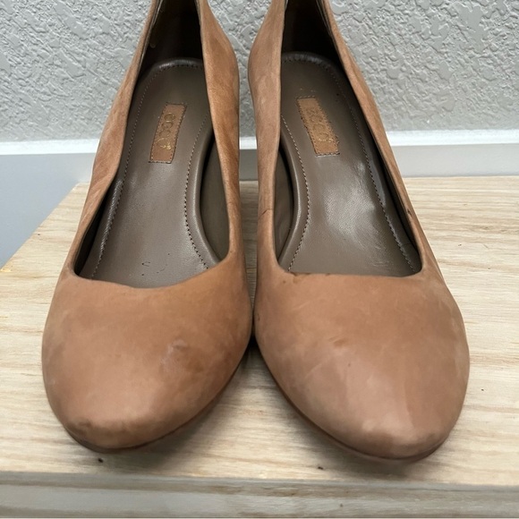 ECCO Camel Brown Almond Toe Leather Pumps 38 - Picture 4 of 6